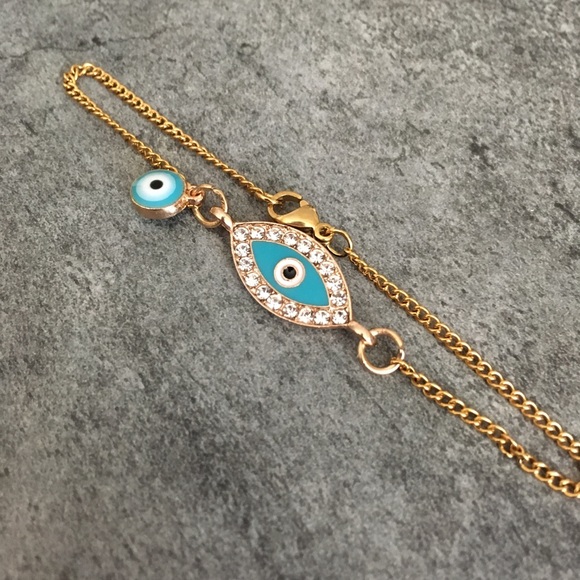 Evil Eye 🧿 Bracelet - Stainless Steel Gold Plated - Picture 4 of 8